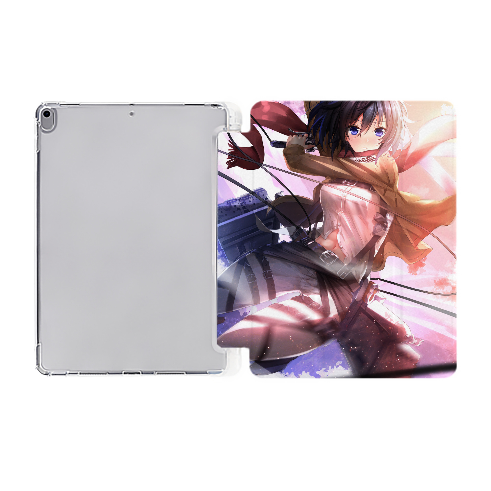 （画像用） 進撃の巨人 Attack on Titan IPad ケース ペン収納付き 三つ折りスタンド PUレザー×シリコン 対応機種9.5/10.5/10.9インチ